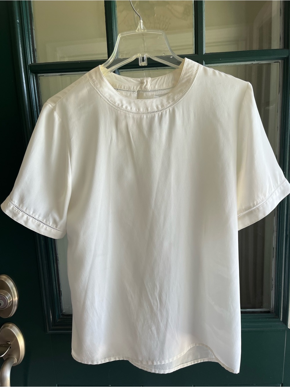 Women's Vintage Casual Corner Blouse with delicate picot-trimmed collar